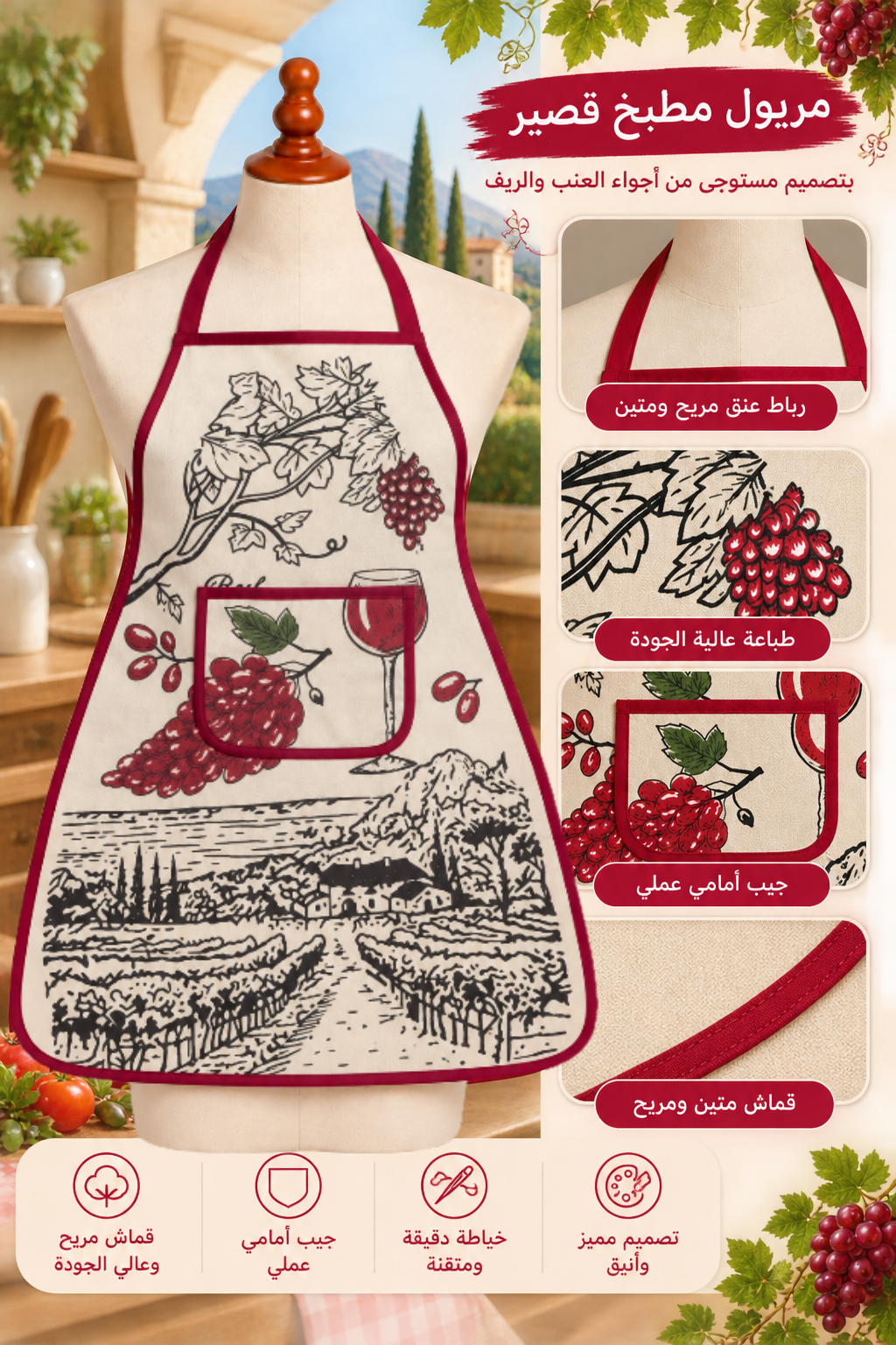 مريول مبطن — كروم العنب