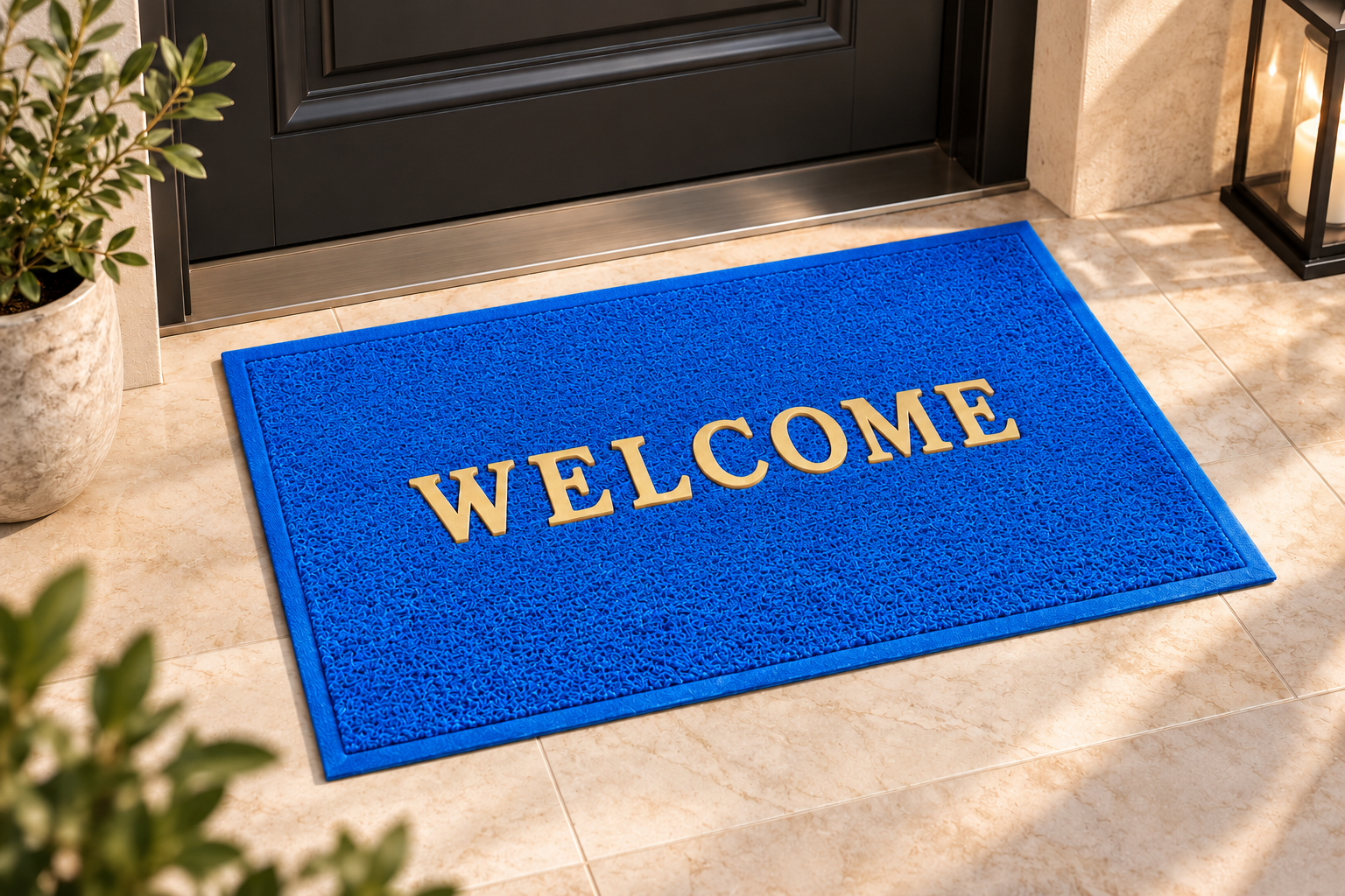 دعاسة باب WELCOME — أزرق